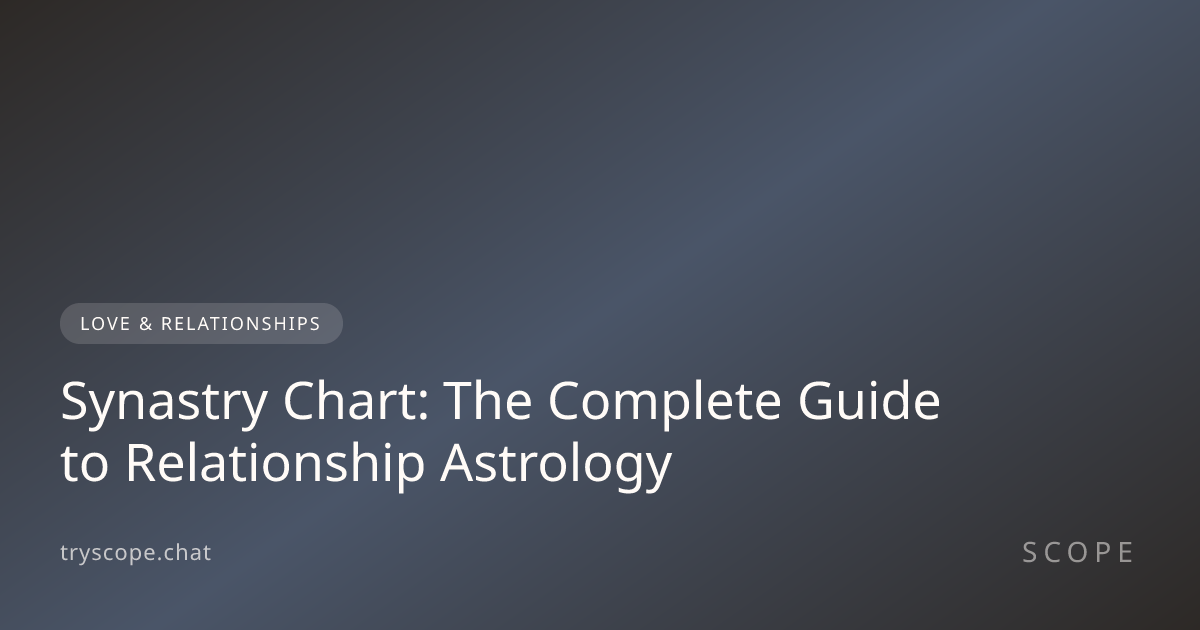 Synastry Chart: The Complete Guide to Relationship Astrology | Scope ...